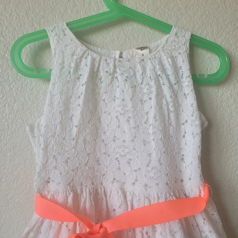 Oshkosh B'gosh White Lace Dress Size 6